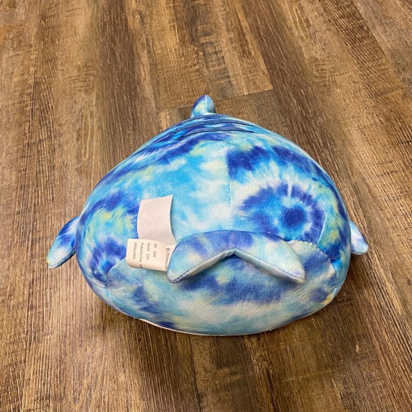 Squishmallows Luther Shark Tie Dye Plush Kellytoy Blue 7 " Stuffed Animal Fish - Picture 8 of 12